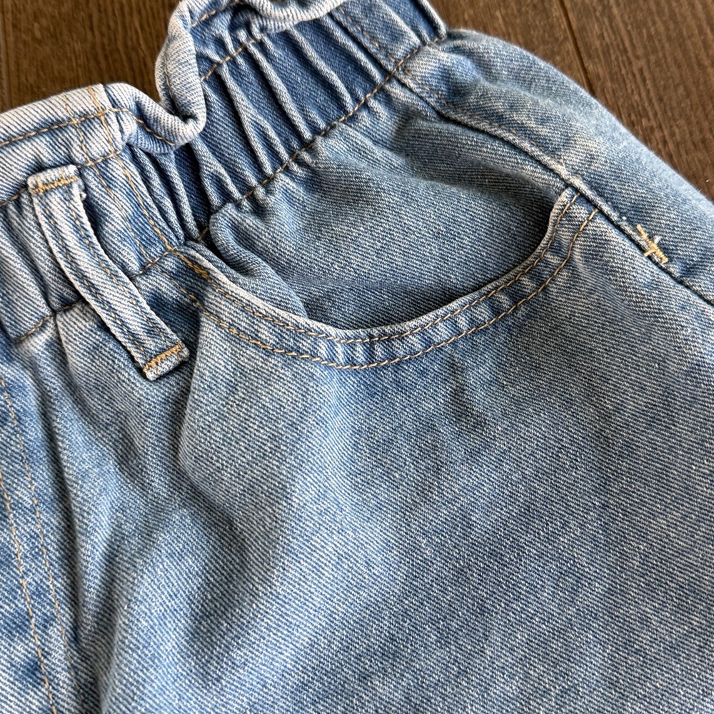 Forever 21 Light Blue Paperbag Waist Denim Shorts waist 28 - Picture 2 of 5